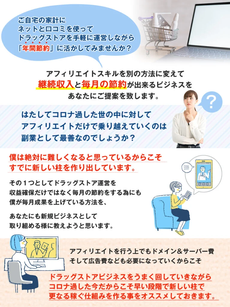 ネット通販型ドラッグストアビジネス