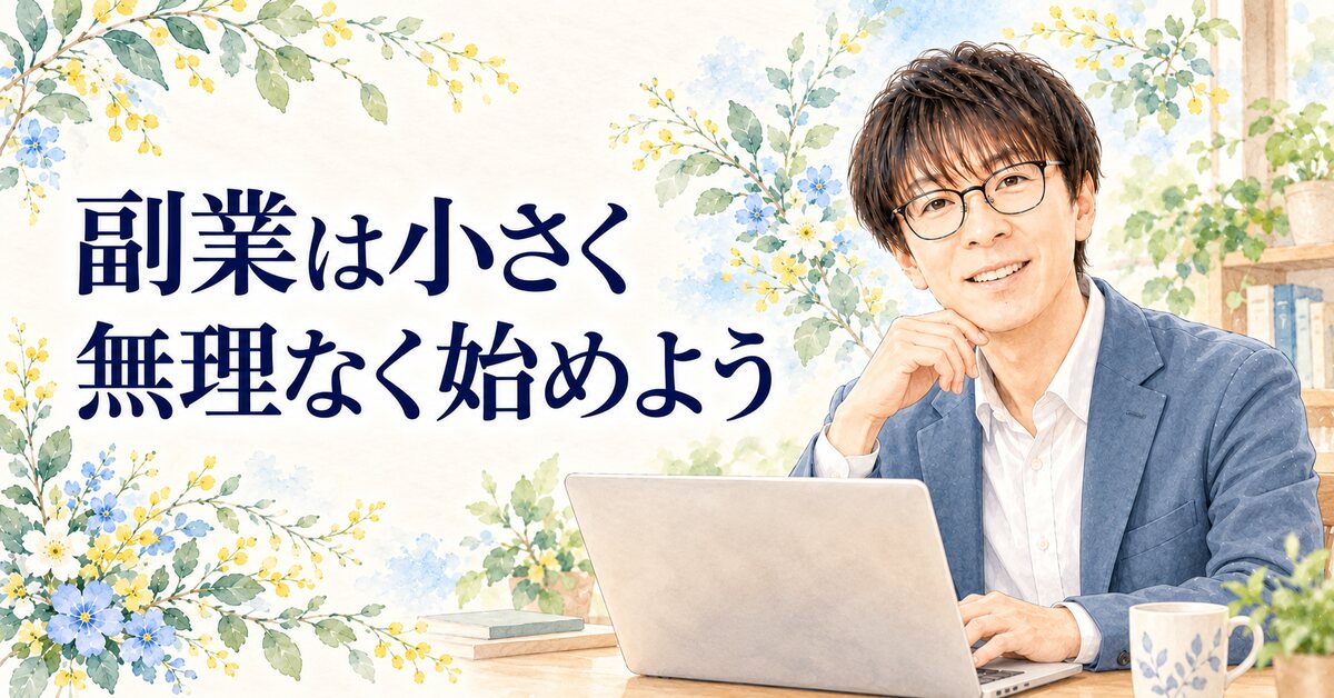 副業は小さく 無理なく始めよう